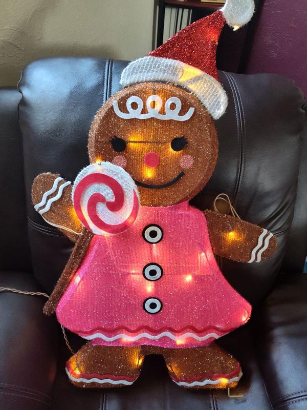 Holiday Living 2.5-ft LED Gingerbread Woman Yard Decoration in the