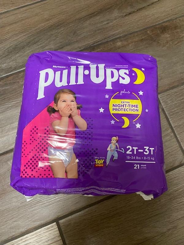  Pull-Ups Girls' Nighttime Potty Training Pants Training  Underwear, 2T-3T, 21 Ct : Baby