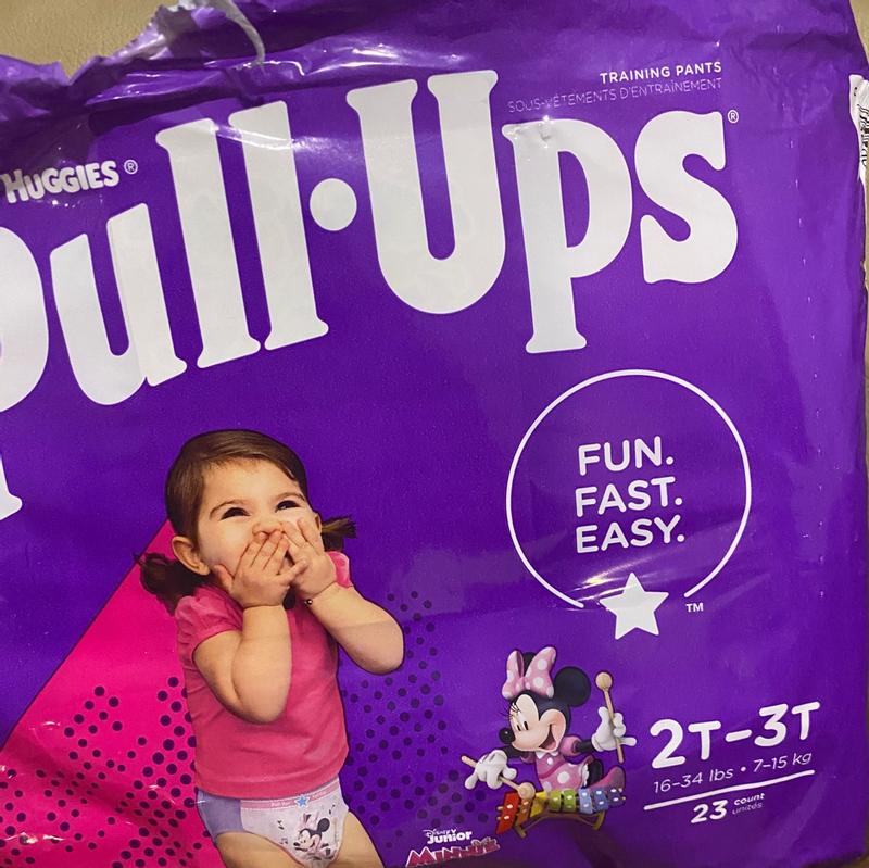 Huggies Pull-Ups Girls 4T-5T Training Pants 38-50lbs Minnie, 17ct