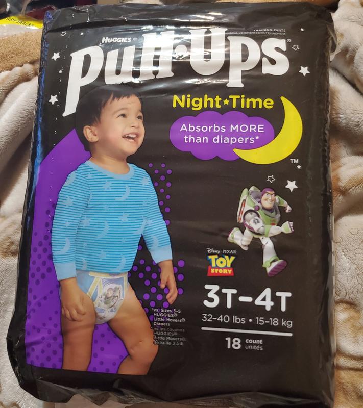 Huggies Girls' Night-Time Potty Training Pants, 3T-4T (32-40 lbs
