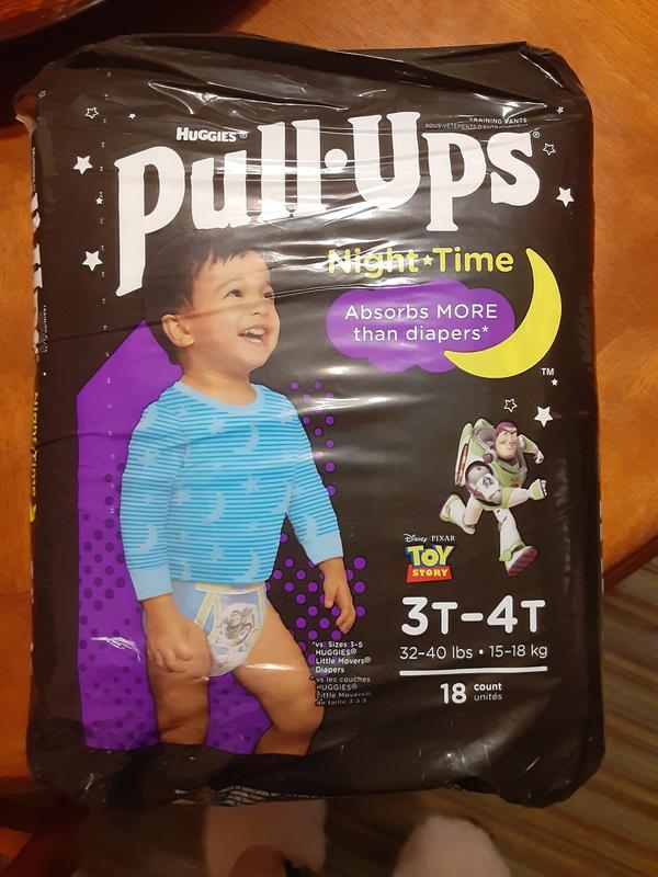 Pull-Ups Boys' Night-Time Potty Training Pants, 3T-4T (32-40 lbs), 60 Ct