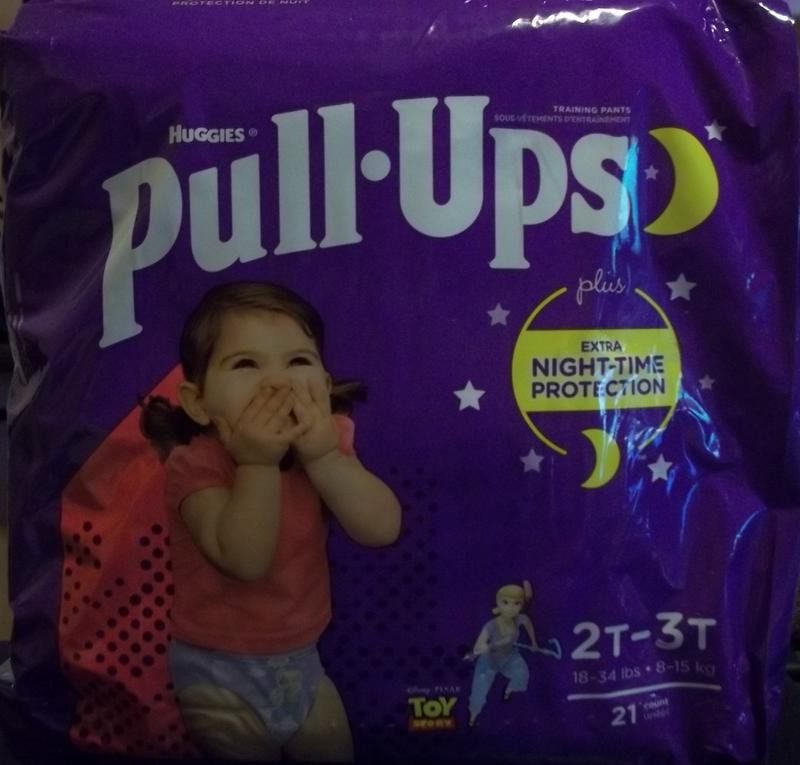 Pull Ups Night-Time Training Pants, for Girls, Size 2T-3T (18-34