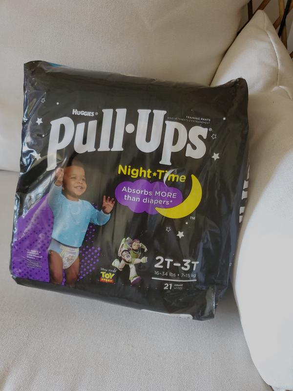 Pull-Ups Girls' Nighttime Potty Training Pants Training Underwear, 2T-3T,  21 Ct : : Health & Personal Care
