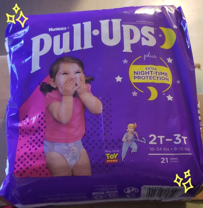 Huggies Pull-Ups Training Pants Night Time Glow In The Dark Size 2T-3T - 24  CT, Diapers & Training Pants