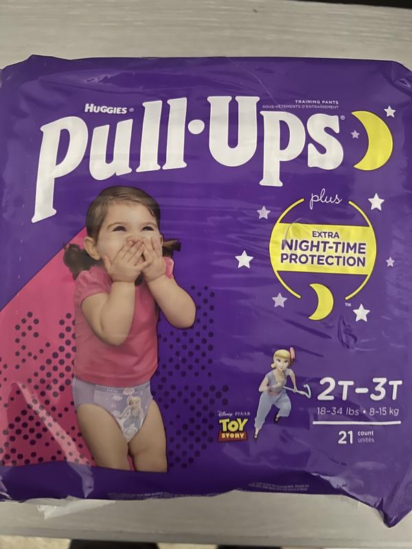 Pull Ups Night-Time Training Pants, for Girls, Size 2T-3T (18-34 lbs),  Disney Princess, Diapers & Training Pants