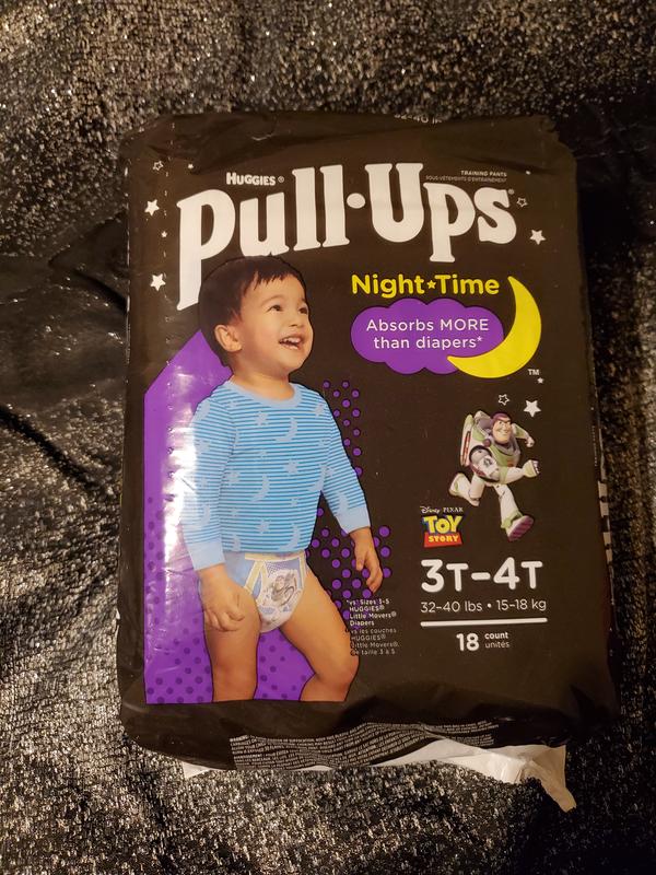 Pull-Ups Boys' Nighttime Potty Training Pants Training Underwear,  3T-4T, 18 Ct : Baby