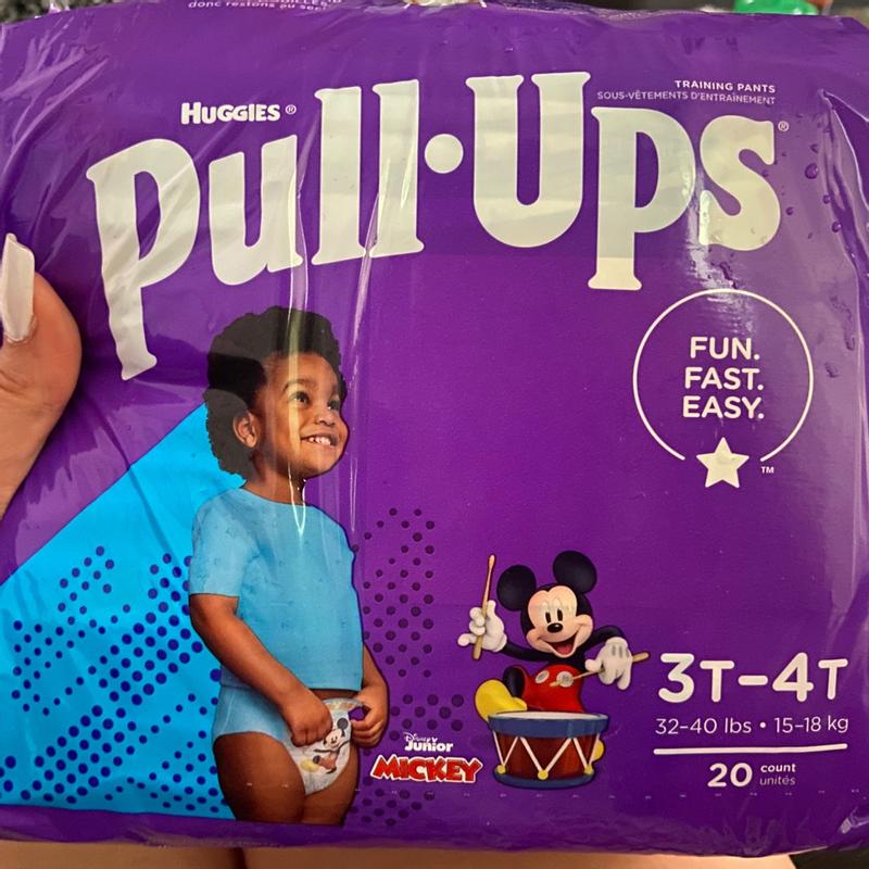 Huggies Pull-Ups Plus Training Pants For Boys Size 3T-4T: 32-40lbs