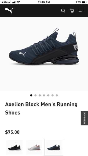 axelion block men's running shoes
