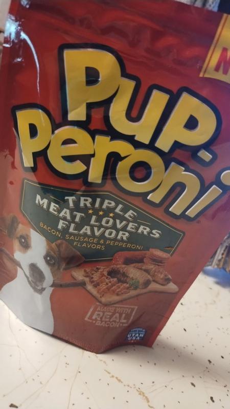 Triple Meat Lovers Flavor Soft Dog Treats Pup Peroni