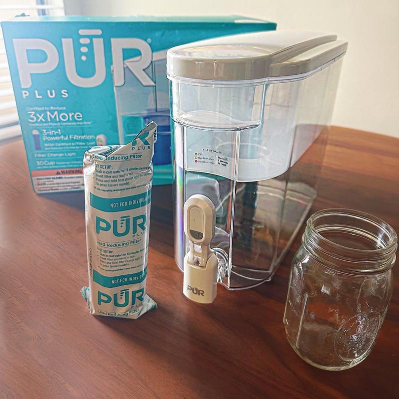 PUR Plus 30-Cup Water Filter Pitcher Dispenser DS1811Z - The Home