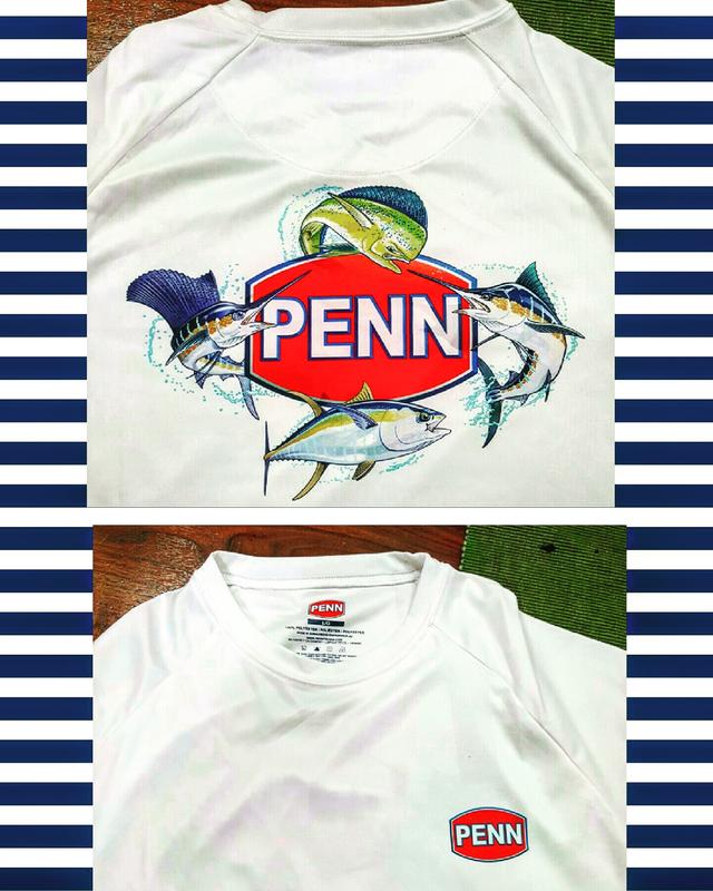 DeFen New Penn Fishing Logo Men s Black T-Shirt Size S to 3XL 