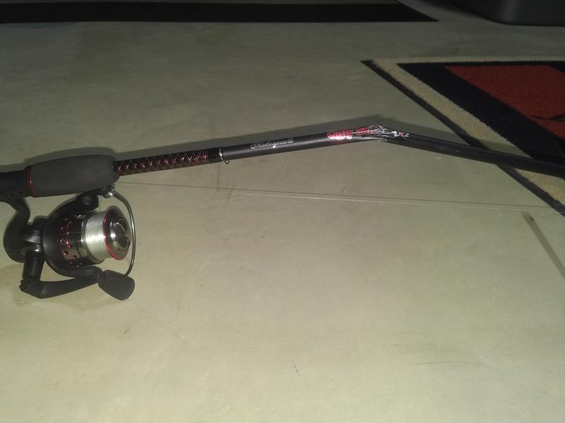 Used Shakespeare Ugly Stik Intercoastal 7' Fishing Rod W Abu Garcia Black  Max Reel | SidelineSwap