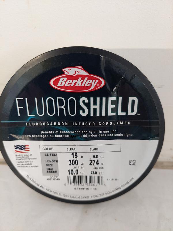 Berkley FluoroShield 300yd Fluorocarbon Infused Copolymer Fishing Line Clear NEW 
