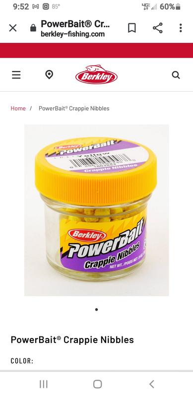 Buy Berkley PowerBait Crappie Nibbles Dough Fishing Bait Online at