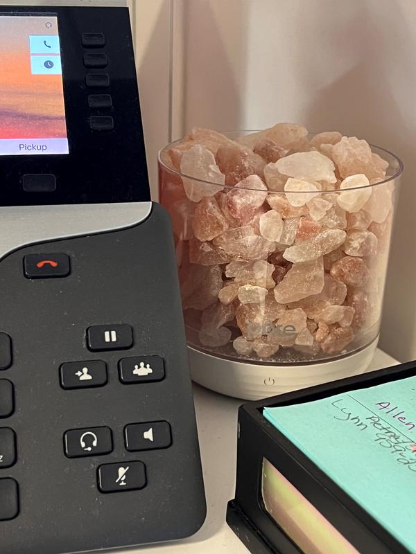 I have it sitting in the perfect space on my desk. Lamp is OFF.