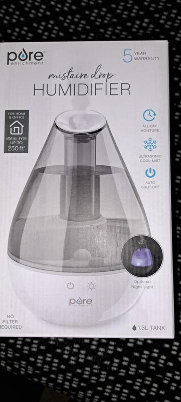 Pure Enrichment 0.34-Gallon Tabletop Cool Mist Electronic Humidifier ...