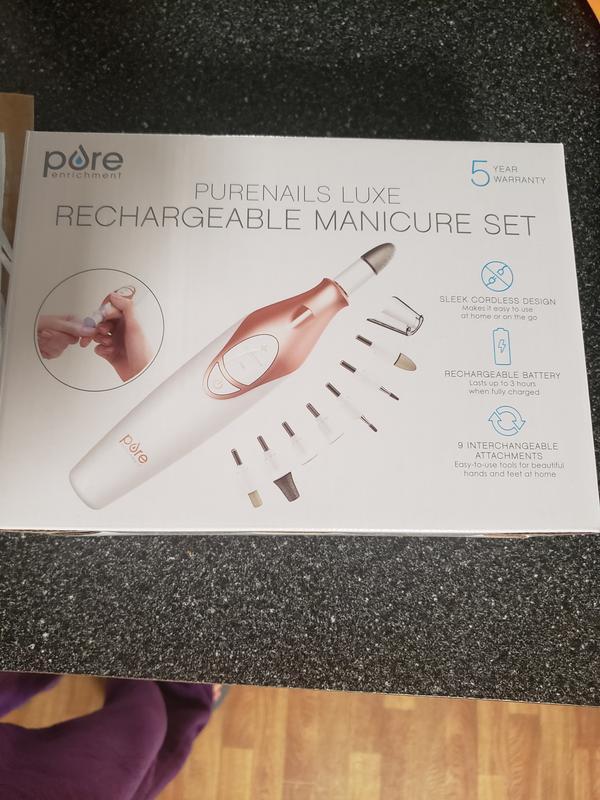 Rechargeable manicure set