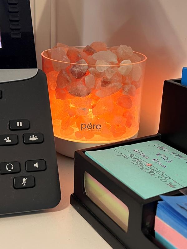 I have it sitting in the perfect space on my desk. Lamp is ON setting 5.