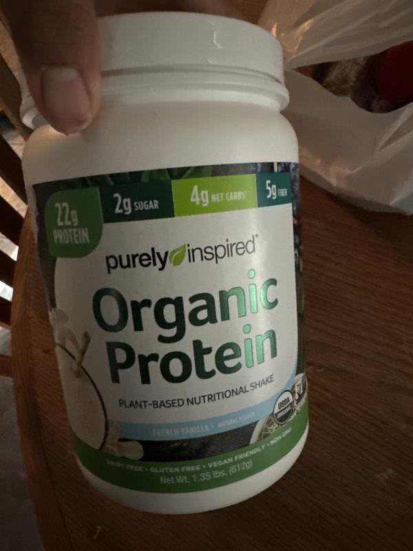 Purely Inspired Organic Plant-Based Protein Powder, Vanilla, 22g Protein,  1.35 lbs, 16 Servings