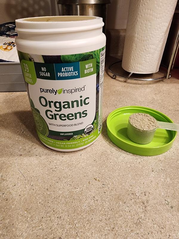 Organic Greens Powder Smoothie Mix Purely Greens Powder Superfood Fruit +  Veggie