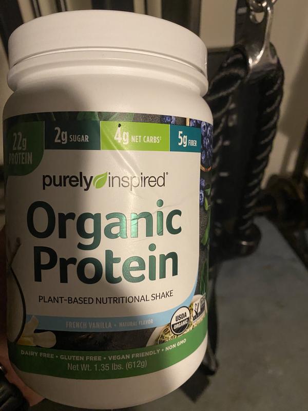 Purely Inspired Organic Plant-Based Protein Powder, Vanilla, 22g Protein,  1.35 lbs, 16 Servings