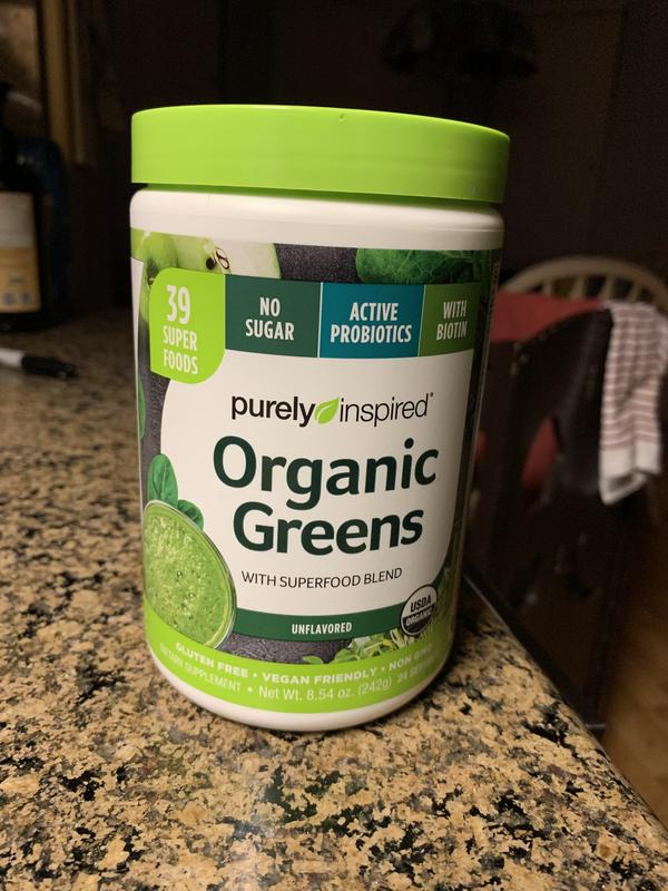 Organic Greens Powder Smoothie Mix Purely Greens Powder Superfood Fruit +  Veggie