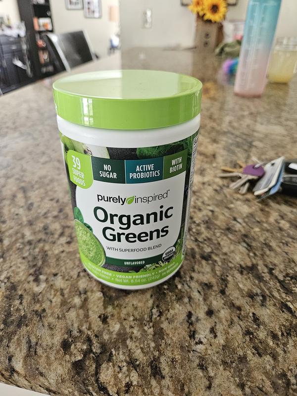 Organic Greens Powder Smoothie Mix Purely Greens Powder Superfood Fruit +  Veggie