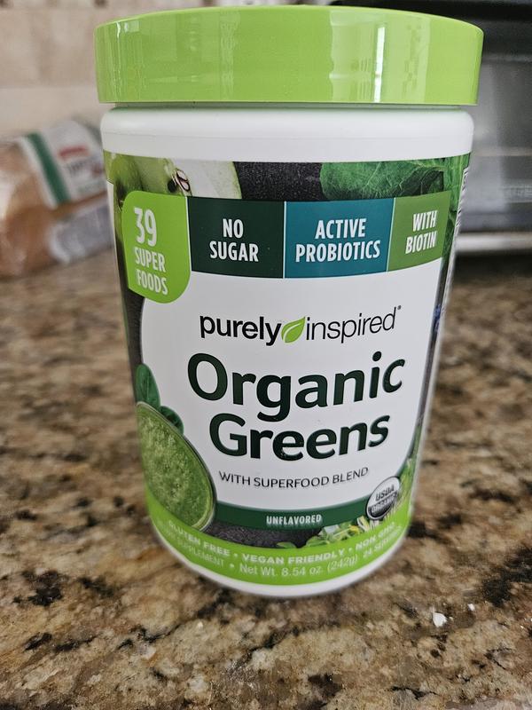 Organic Greens Powder Smoothie Mix Purely Greens Powder Superfood Fruit +  Veggie