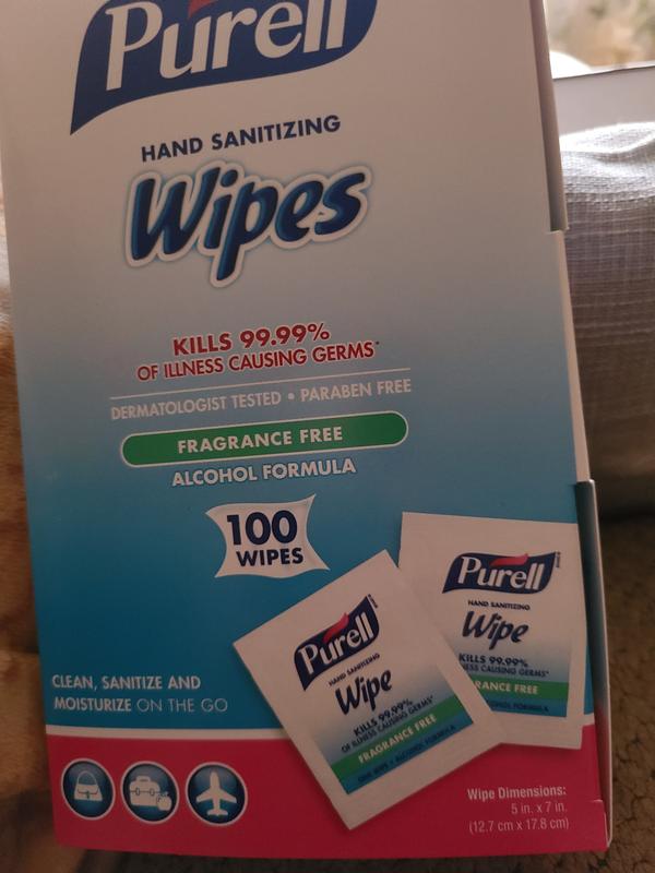 Purell Wipes, Hand Sanitizing, Fragrance Free - 100 wipes