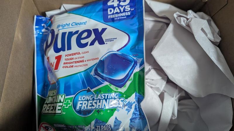 Buy Purex 4-in-1 Laundry Detergent Pacs, Fresh Mountain Breeze, 21