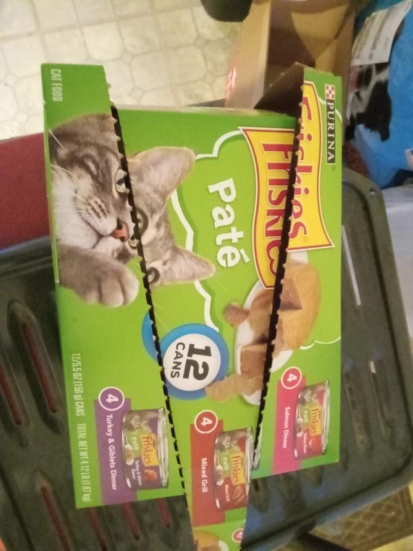 Friskies Pate Favorites Salmon Turkey and Giblets and Mixed Grill