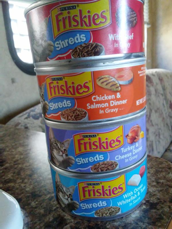 Friskies shreds cat clearance food