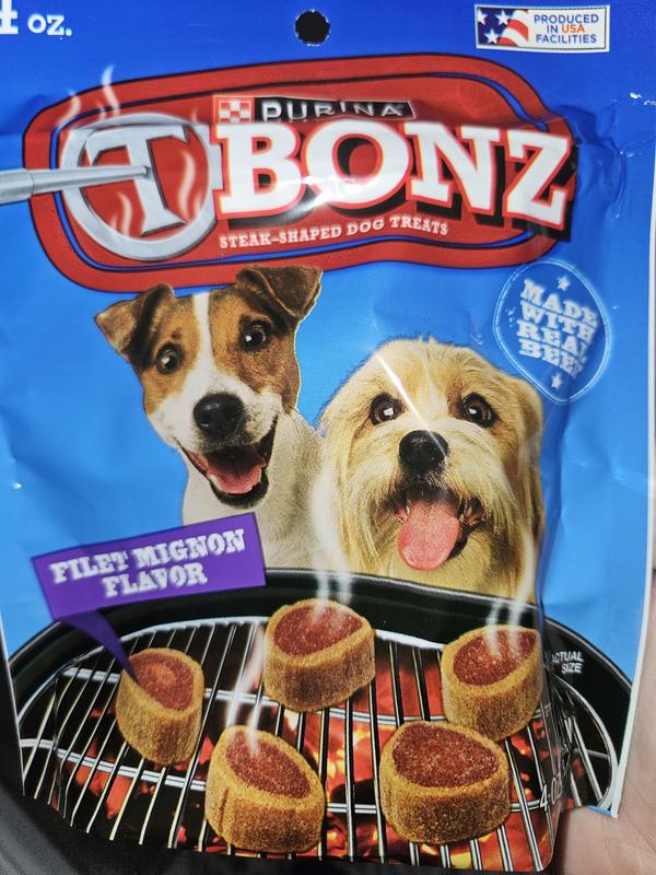 Dog Snack Pouch PURINA TBONZ Porterhouse Flavor Steak Shaped Adult