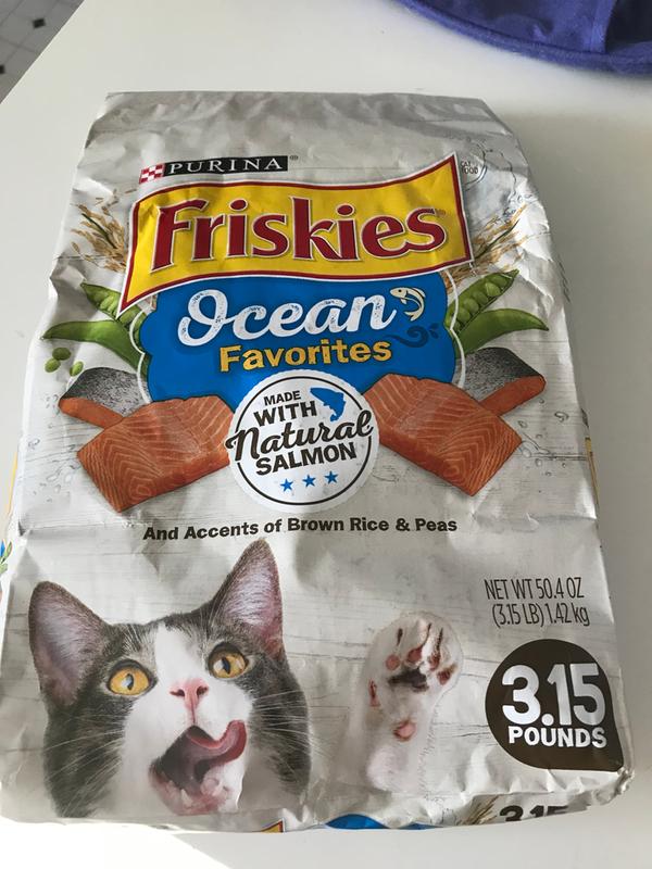 Purina Friskies Dry Cat Food Ocean Favorites With Natural Salmon