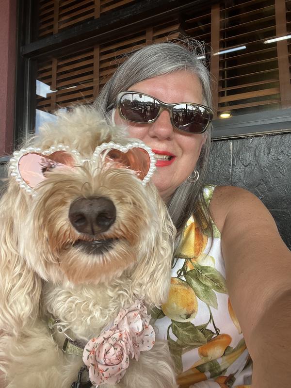 Sometimes I bring go to “Yappy hour” with momma!