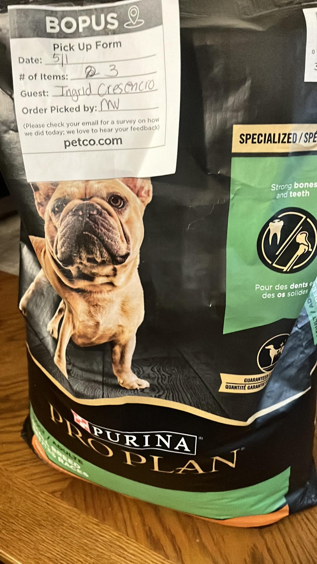 Purina pro plan dog food petco sale