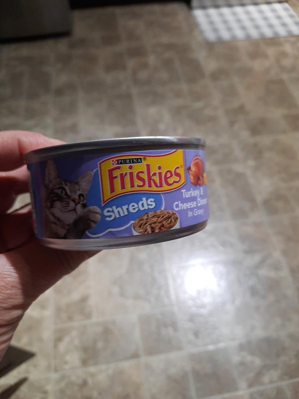 Purina Friskies Gravy Wet Cat Food Shreds Turkey Cheese Dinner