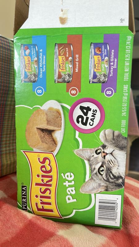 Purina Friskies Pate Wet Cat Food Variety Pack Salmon Turkey