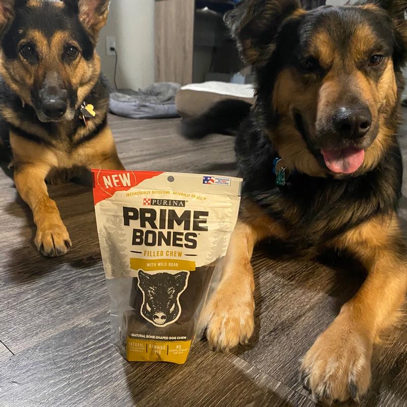 Prime Bones Filled Chew With Wild Boar Natural Bone-Shaped for Medium ...