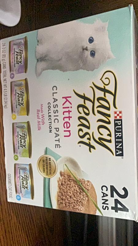 Fancy Feast Grain Free Classic Pate Collection Wet Kitten Food Variety Pack 3 oz. Count of 24 Petco