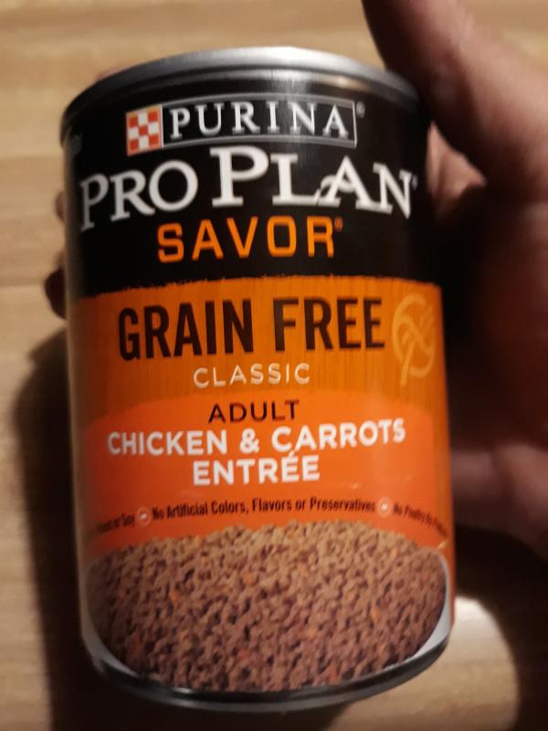 Purina Pro Plan Grain Free Complete Essentials Chicken and Carrots Entree Classic Dog Food Pate, 13 oz.