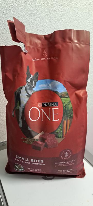 Purina ONE SmartBlend Small Bites Beef Rice Formula Adult Premium Dog Food Pet Supplies Plus