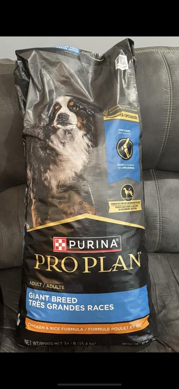 Purina Pro Plan Specialized Chicken and Rice Formula Giant Breed High Protein Dry Dog Food 34 lbs. Petco