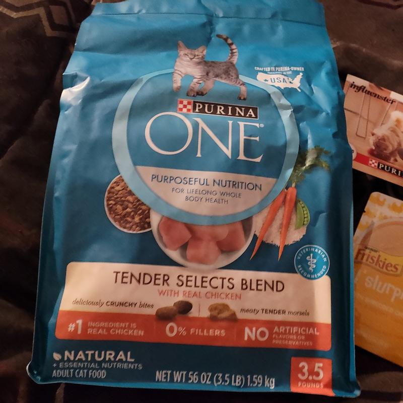 Purina ONE Natural Dry Cat Food, Tender Selects Blend With Real