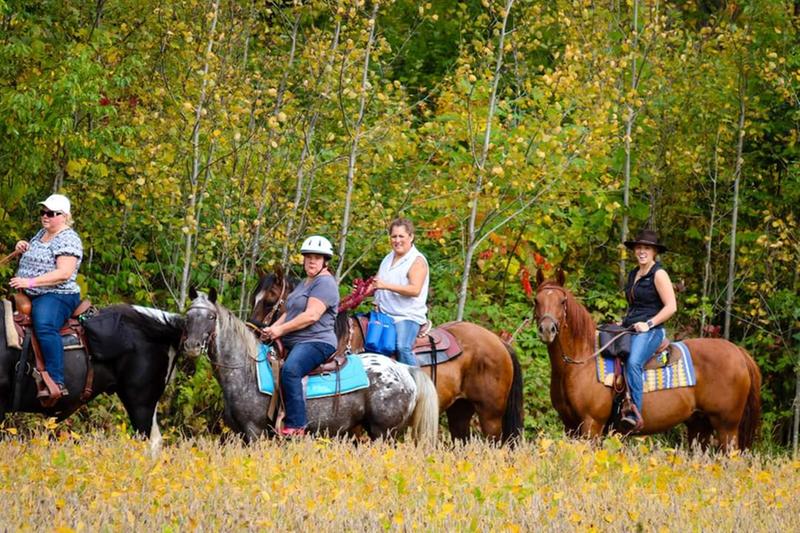 My horses giving a great ride with my friends and I  riding