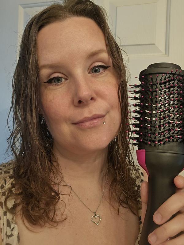 Customer photo for "Much quicker than a dryer & brush and leaves my ha"