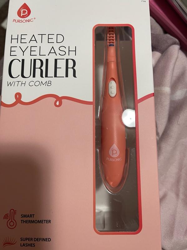 Customer photo for "Heated eyelash curler with comb"