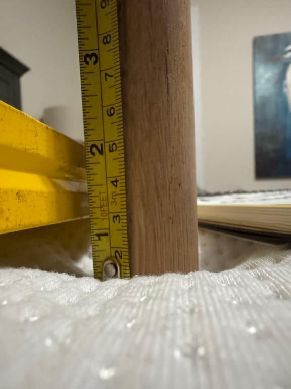 Foam deprivation image provided during warranty claim.