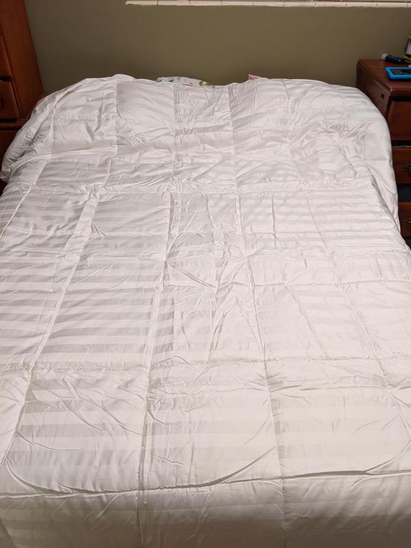 Duvet without cover on mattress