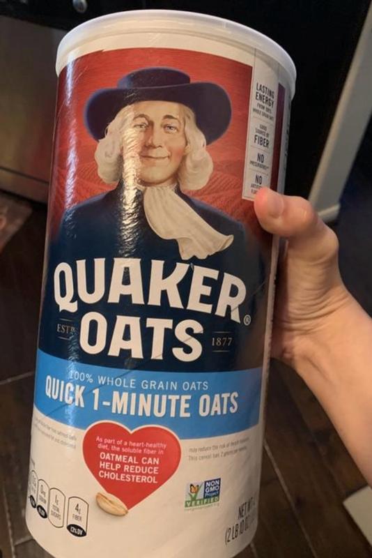 Quaker Whole Grain Oats Quick 1-Minute Oats 42 Oz, Oatmeal & Hot Cereal